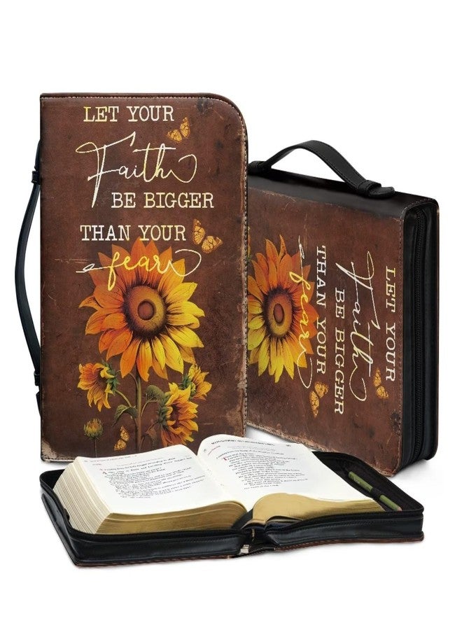 Psesaysky Sunflower Fall Women Bible Carrying Case - Multi-Purpose Bible Carrier - Lightweight Bible Cover for Woman - Large Size - Image 5