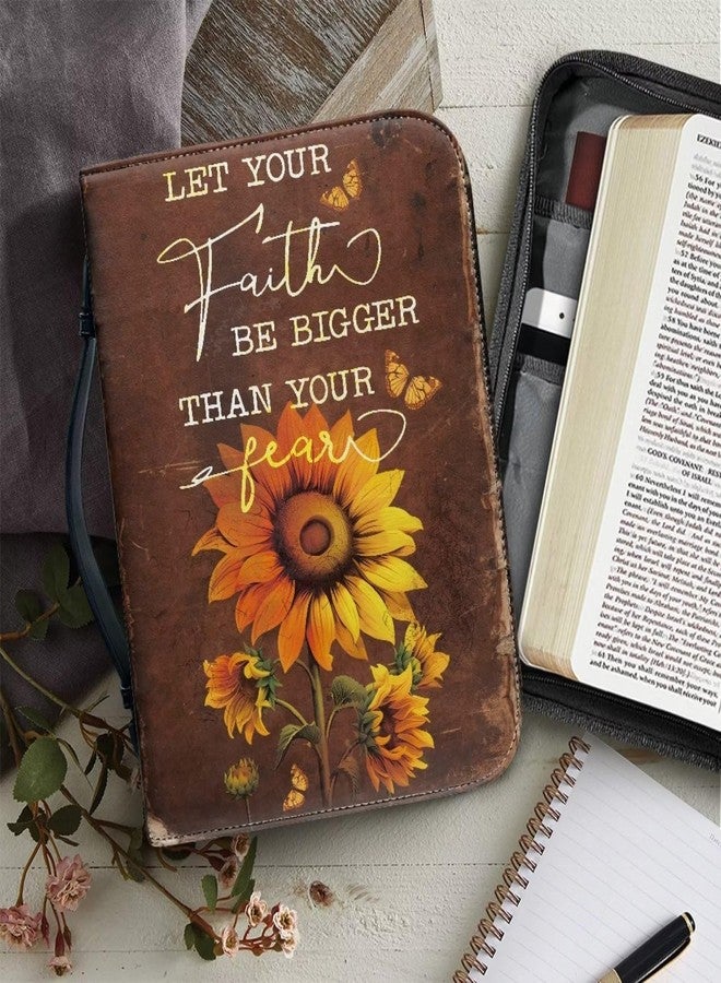 Psesaysky Sunflower Fall Women Bible Carrying Case - Multi-Purpose Bible Carrier - Lightweight Bible Cover for Woman - Large Size - Image 4