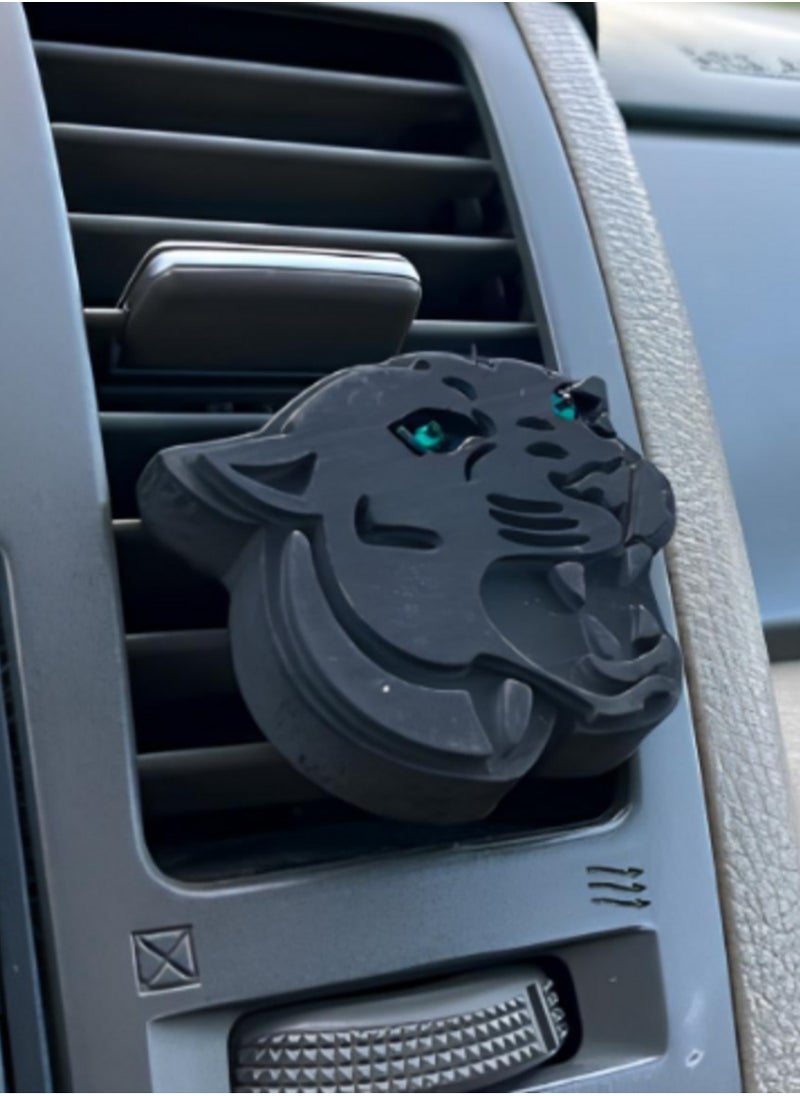 MEDORI - Ceramic Car Air Freshener For Vent 2D Panther Head Bubble Gum a Fragrance With luxurious enchanting Aroma and Fragrance is made in France - Image 1