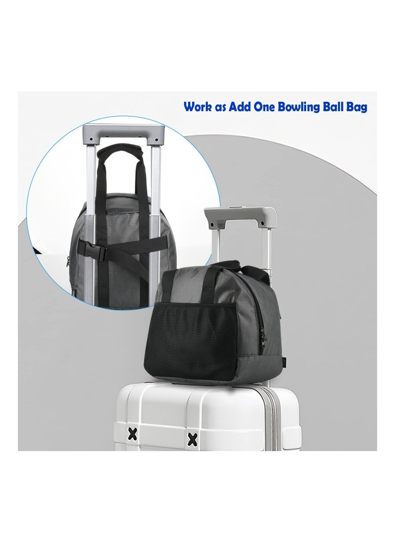 Generic Bowling Ball Tote Bowling Bag with Padded Ball Holder with Large Accessory Pocket Fits as Add One Bowling Ball Bag to Roller Bag Fits Also as Single Pair of Bowling Shoes  - Image 3