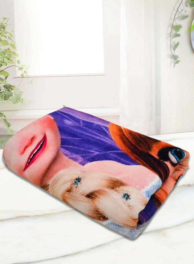 Athom Living Disney Frozen Sister's Kids Cotton Bath Towel - Soft, Super Absorbent, Vibrant Superhero Design, Perfect for Girls, Quick-Dry, Comfortable & Fun Bath Time Towel |350GSM, 60x120cm - Image 4