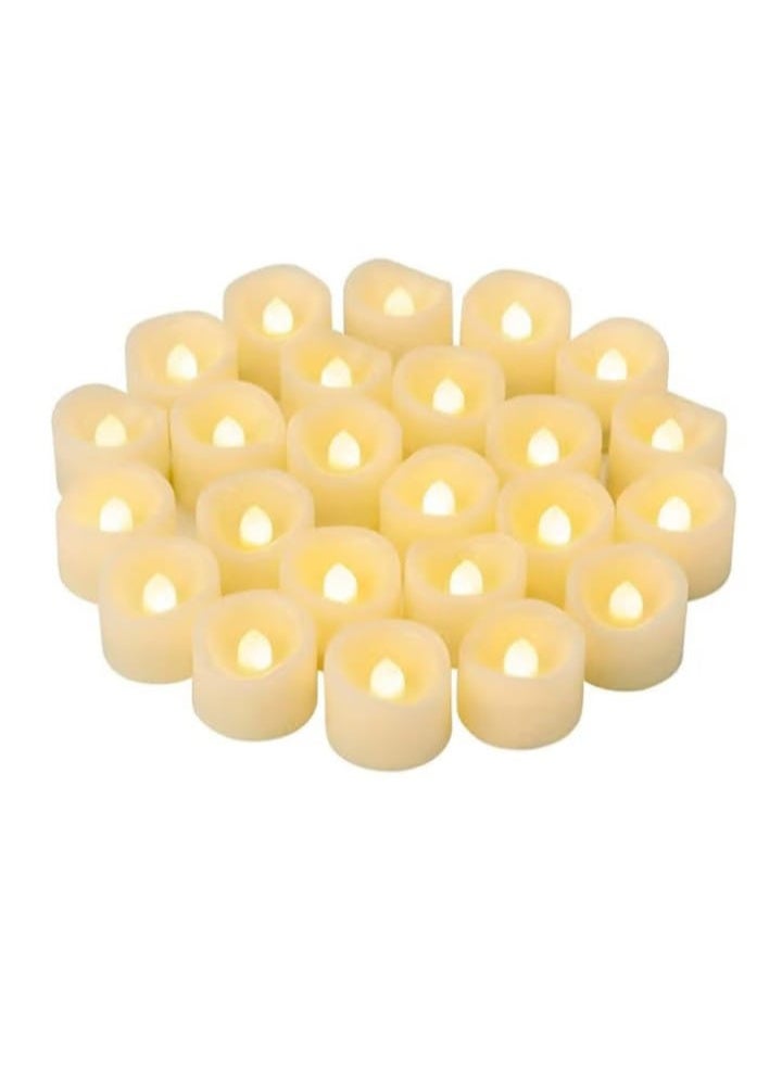 24 Pieces - Flameless LED Flickering Battery Operated Votive Candle - Image 1