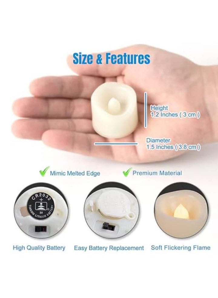 24 Pieces - Flameless LED Flickering Battery Operated Votive Candle - Image 4