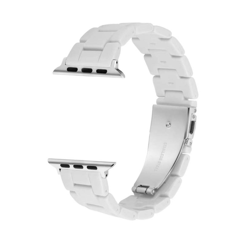 QX سوار ساعة ذكية متوافق مع Apple Watch بملاءمة قابلة للتعديل وحزام بديل للاستخدام اليومي باللون أسود قابل للتعديل باللون الأسود - Image 4