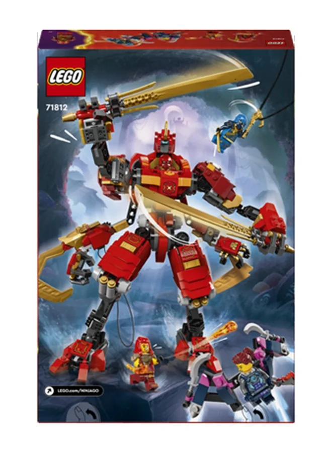 LEGO 71812 NINJAGO Kai’s Ninja Climber Mech Adventure Toy Set for Kids with Buildable Figure and 4 Minifigures, Birthday Gift for Boys and Girls Aged 9 Years Old and over Who Love Independent Play