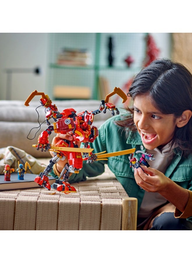 LEGO - 71812 NINJAGO Kai’s Ninja Climber Mech Adventure Toy Set for Kids with Buildable Figure and 4 Minifigures, Birthday Gift for Boys and Girls Aged 9 Years Old and over Who Love Independent Play - Image 1