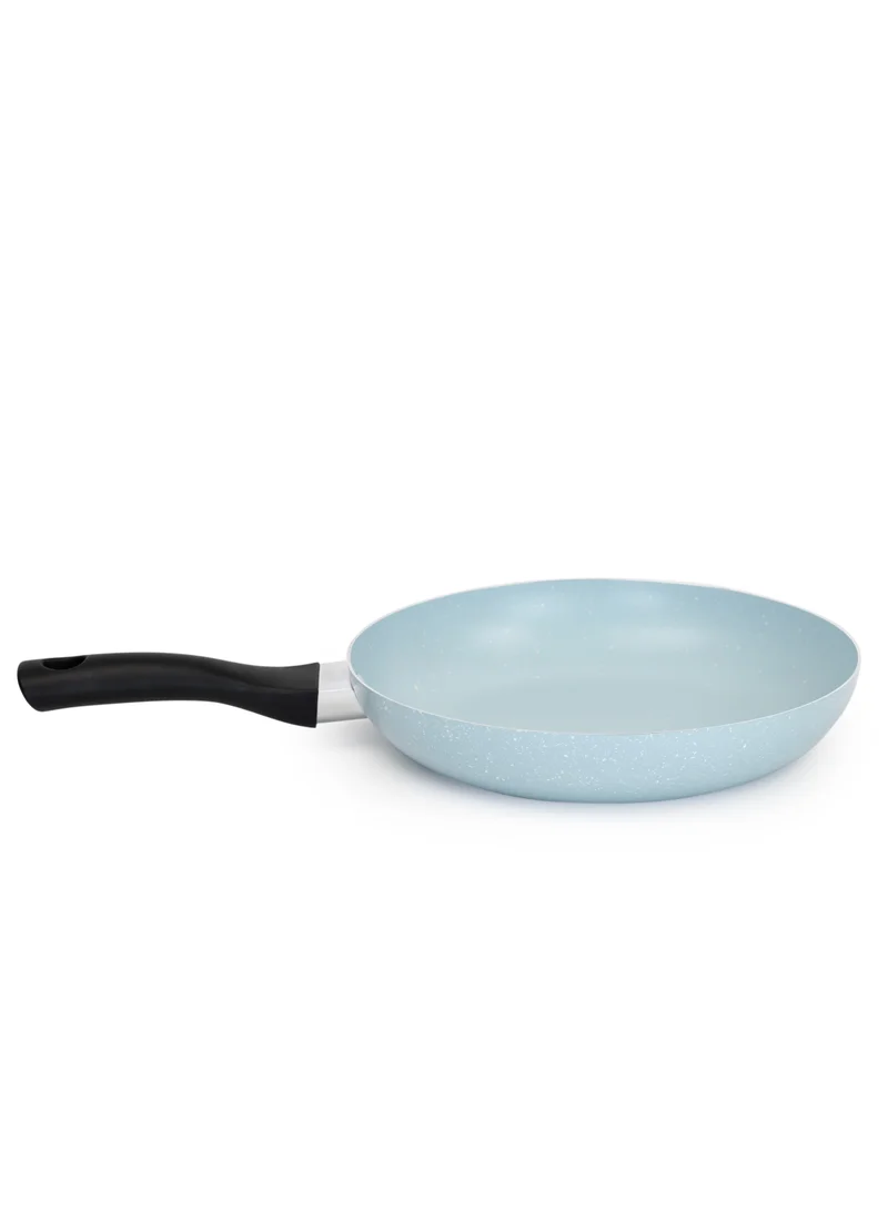 Wilson Wilson 7pcs Aluminum Non-Stick Marble Coating Cookware Set - Durable Exterior, Heat Resistant Handles, Tempered Glass Lids - Ideal for Healthy Cooking Light Blue