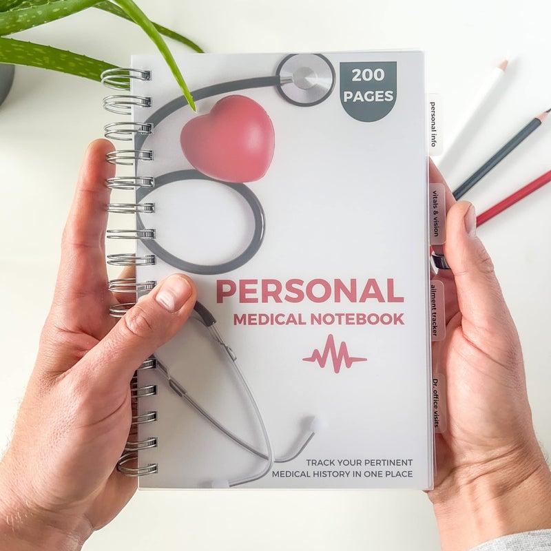 Portage Notebooks Medical Records Organizer - Chronic Illness Essentials Blood Pressure Log Book and Health Journal for Tracking Vital Signs and Wellness Progress, A4 Size 200 Pages - Image 4