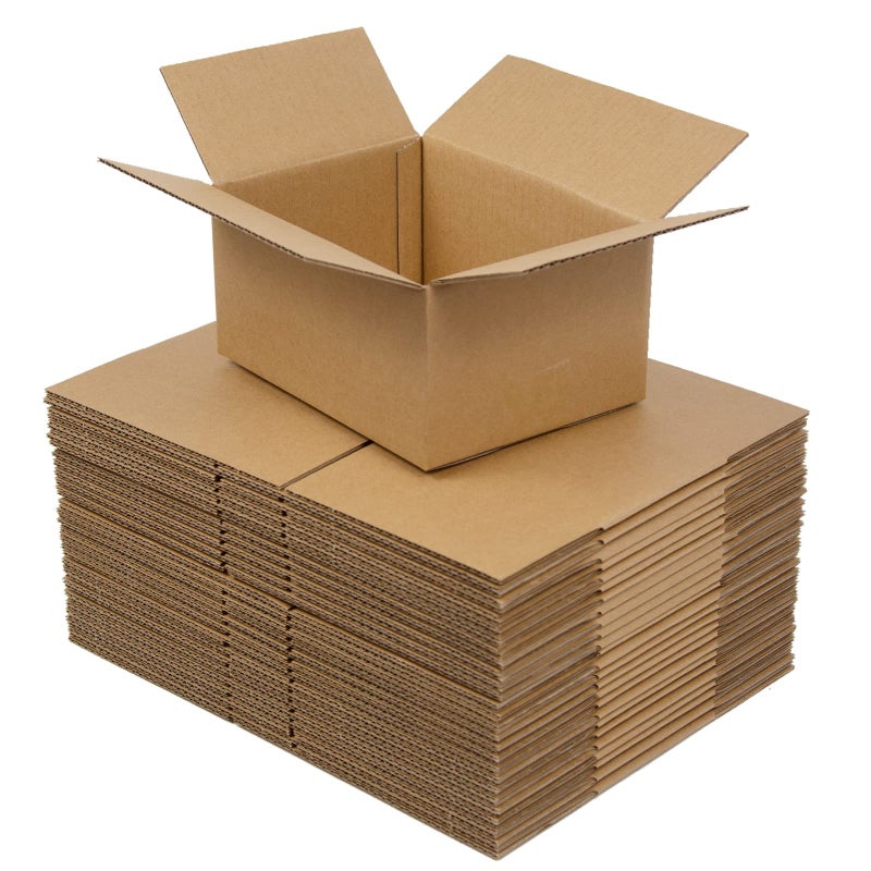 SUNLPH Shipping Boxes 8x6x4 Inches Small Corrugated Cardboard Boxes 25 Pack