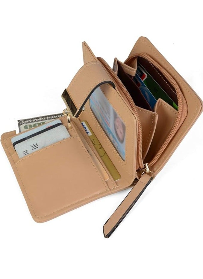 INOVERA (LABEL) Women's Vegan Leather Leaf Bi-fold Card Coin Holder Small Wallet  - Image 3