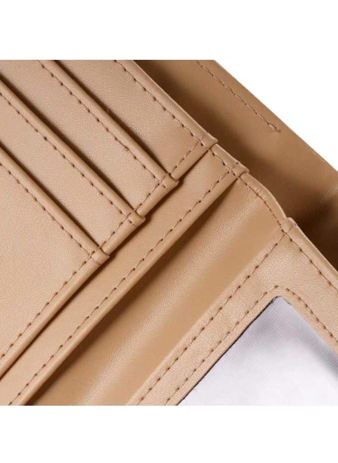INOVERA (LABEL) Women's Vegan Leather Leaf Bi-fold Card Coin Holder Small Wallet  - Image 4