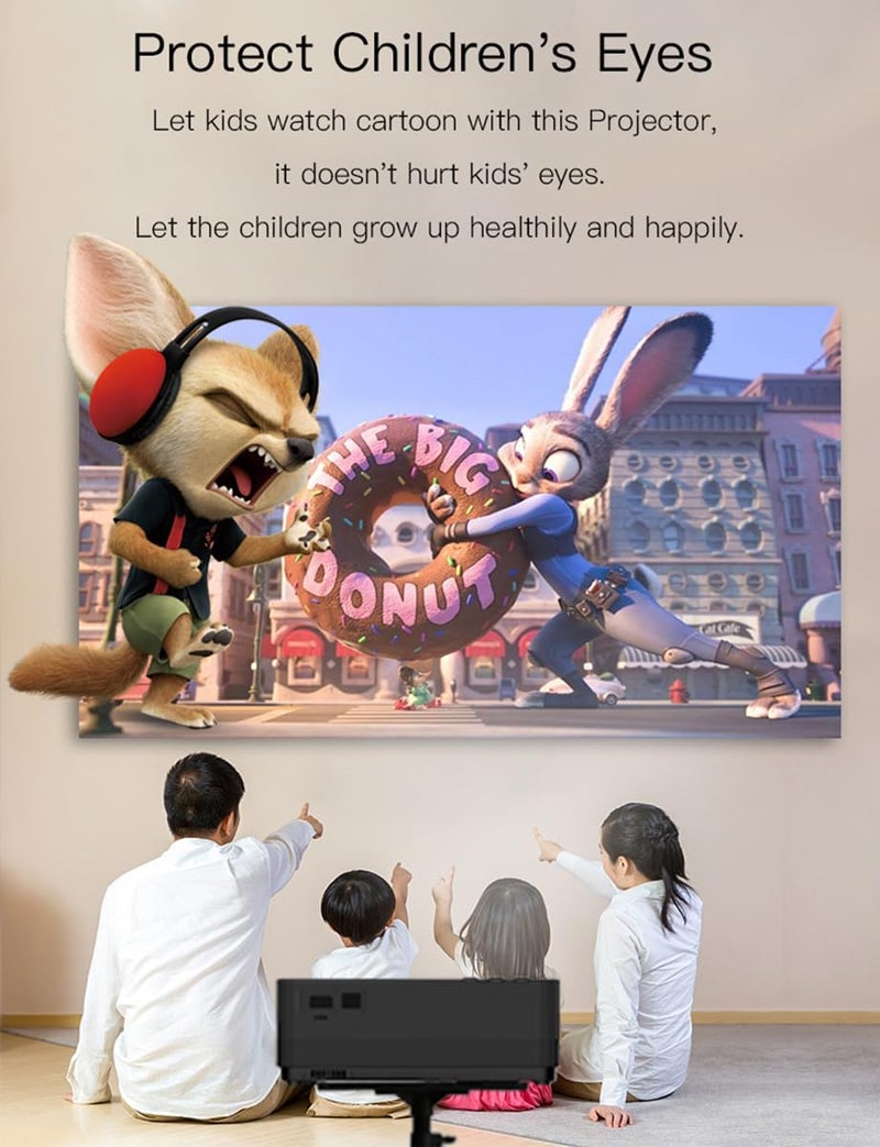 PLAY Store 5000LM Android 9 WiFi 3D 4K Bluetooth SMART 1920x1080P Multifunctional Projector - Image 3