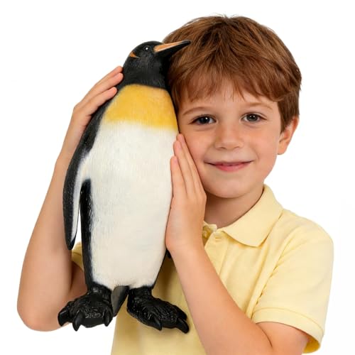SmilerSmile Simulated Ocean Big Animal One pc 15 Inch Soft Filled Rubber Sea Educational Toys Penguin - Image 1