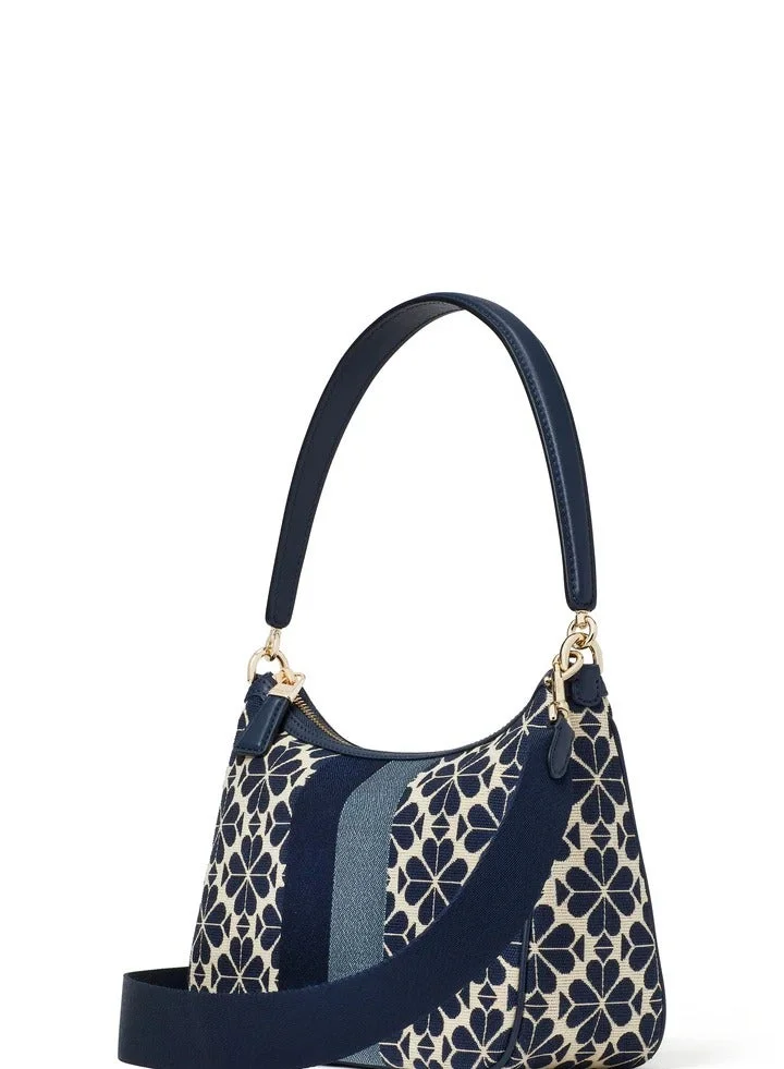 كيت سبيد Spade Flower Jacquard Stripe Sam Small Convertible Shoulder Bag