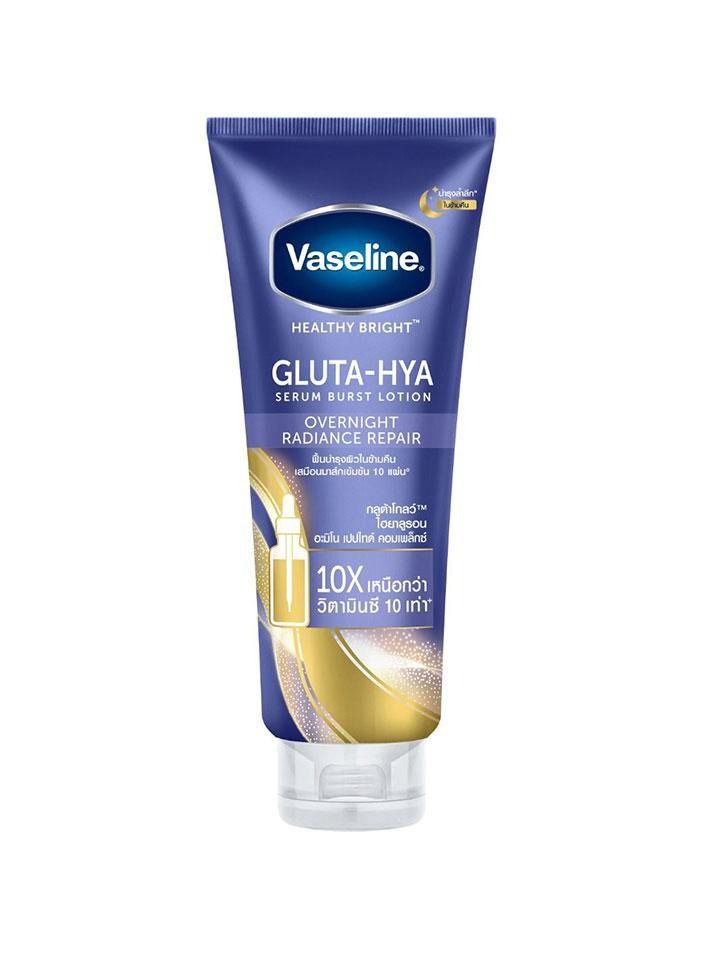 Vaseline Healthy Bright Gluta Hya Serum Burst Lotion Overnight Radiance Repair 330ml