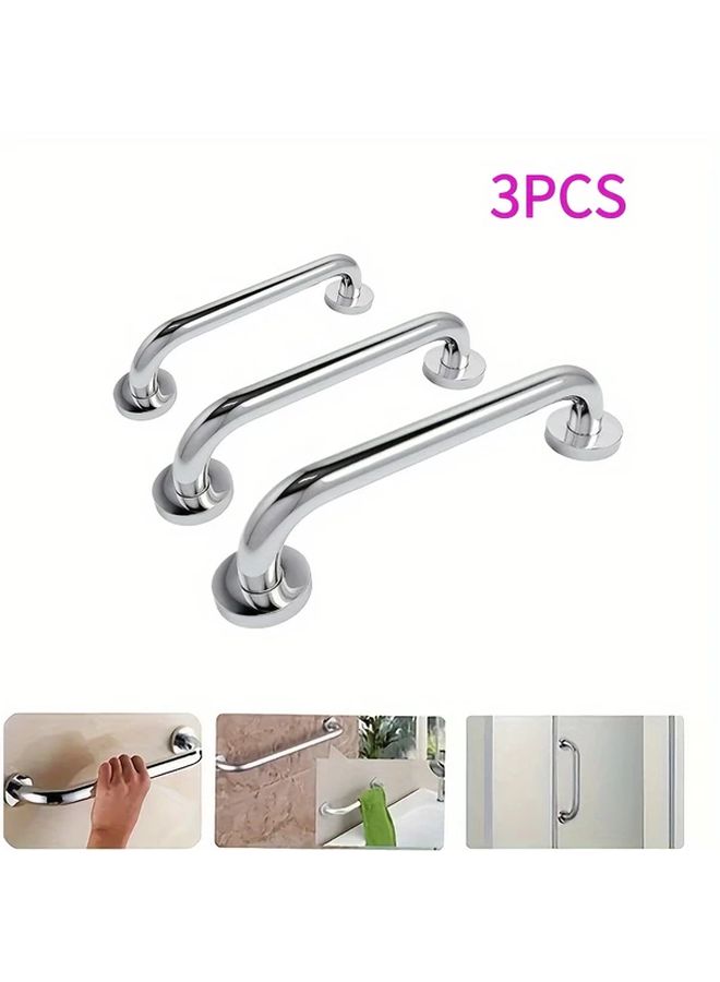 3 Piece Stainless Steel Handrails 11 8 15 75 19 69 Inch Bathroom Safety Bars - Image 1