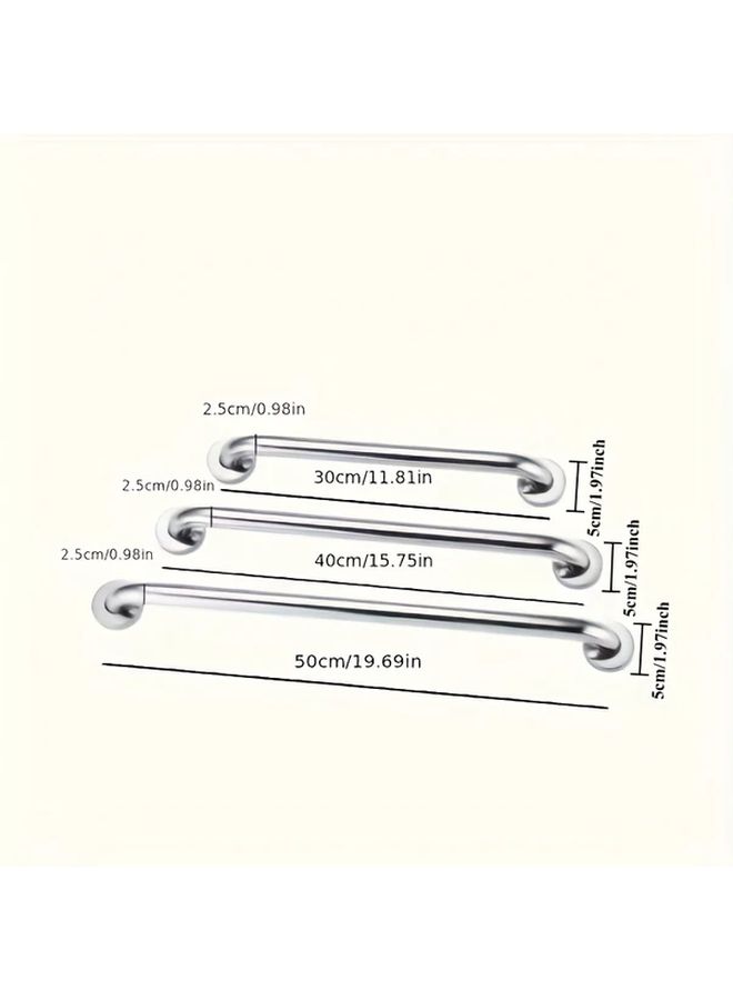 3 Piece Stainless Steel Handrails 11 8 15 75 19 69 Inch Bathroom Safety Bars - Image 3