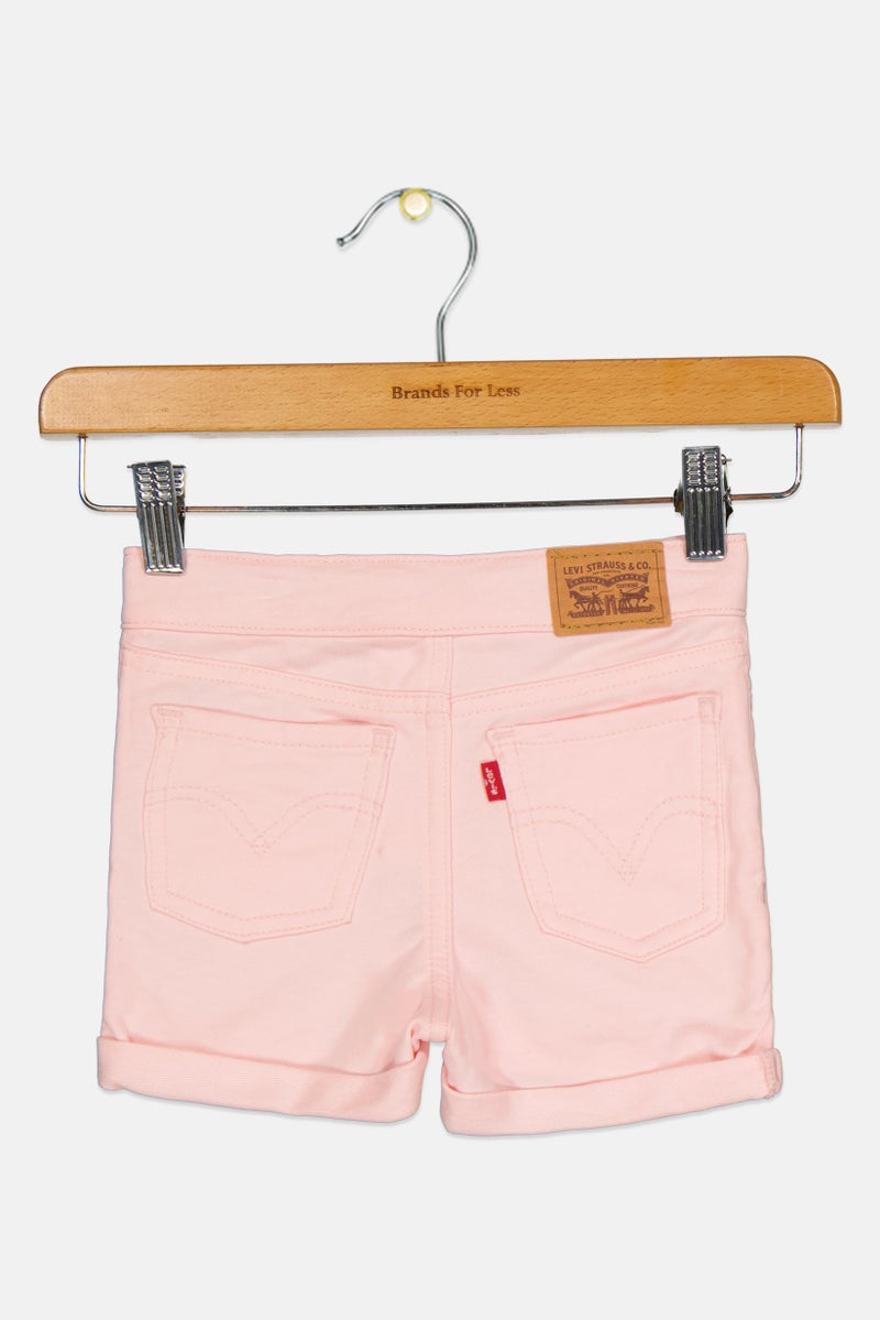 Levi's Toddlers Boy Solid Denim Shorts, Pink - Image 2