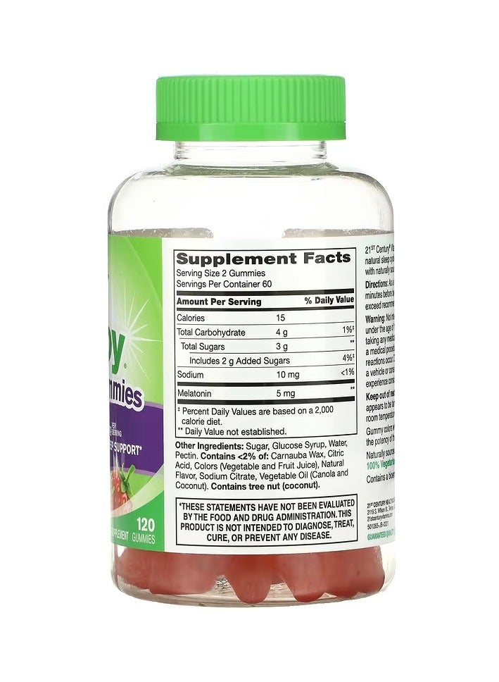 القرن الحادي والعشرون علكات ميلاتونين فيتا جوي 5 ملجم 120 علكة 2.5 ملجم لكل علكة - Image 2