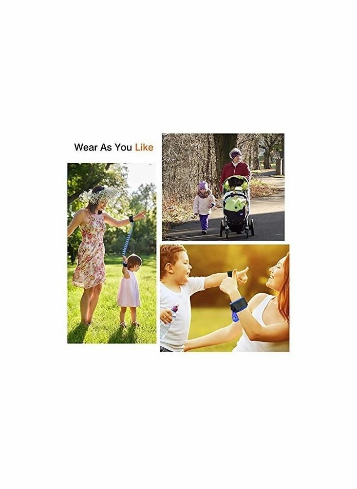 Y&D - Anti Lost Wrist Link, Children Outdoor Safety Hook and Loop Wristband Leash Child Harness for Kids Toddlers, 1.5M Blue - Image 1