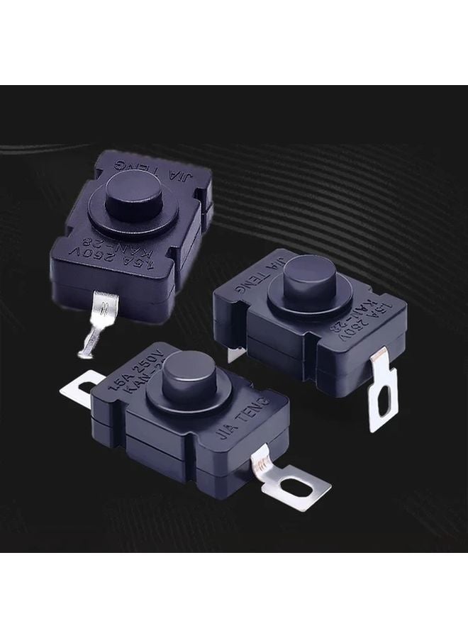 10 قطعة من مفتاح التبديل ذو القاعدة المنحنية ذاتية القفل شديدة التحمل، جهات اتصال نحاسية SPDT - Image 2