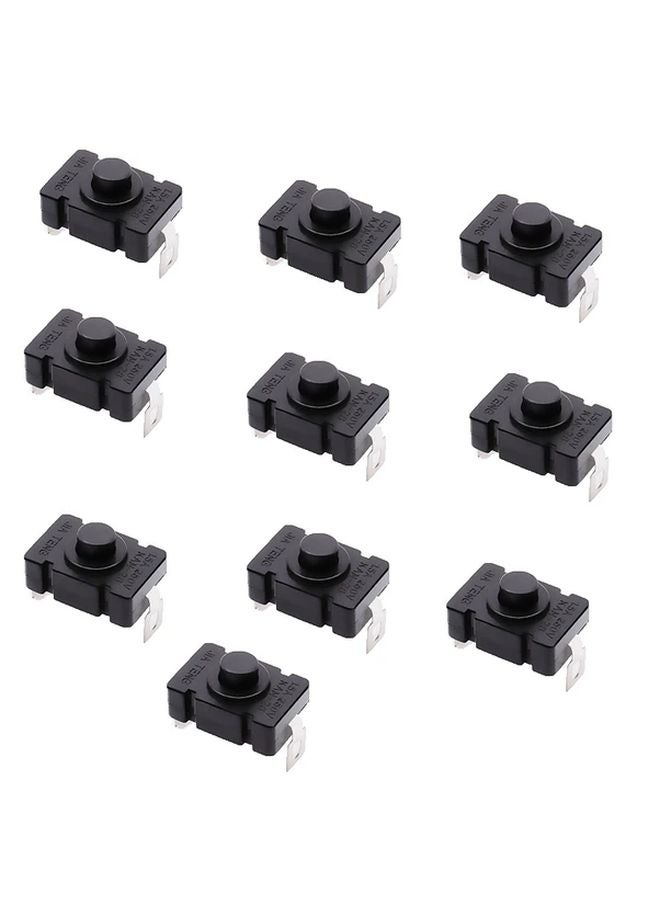 10 قطعة من مفتاح التبديل ذو القاعدة المنحنية ذاتية القفل شديدة التحمل، جهات اتصال نحاسية SPDT - Image 1