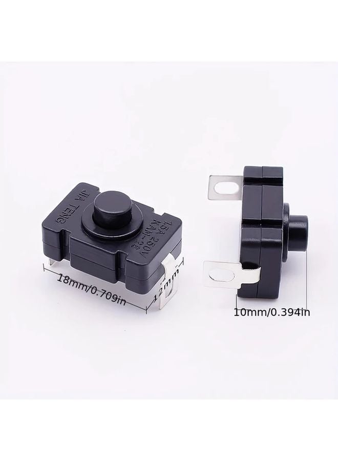 10 قطعة من مفتاح التبديل ذو القاعدة المنحنية ذاتية القفل شديدة التحمل، جهات اتصال نحاسية SPDT - Image 3