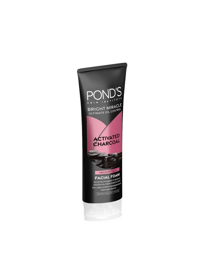 بوندس Bright Miracle Ultimate Oil Control Activated Charcoal Facial Foam 100g