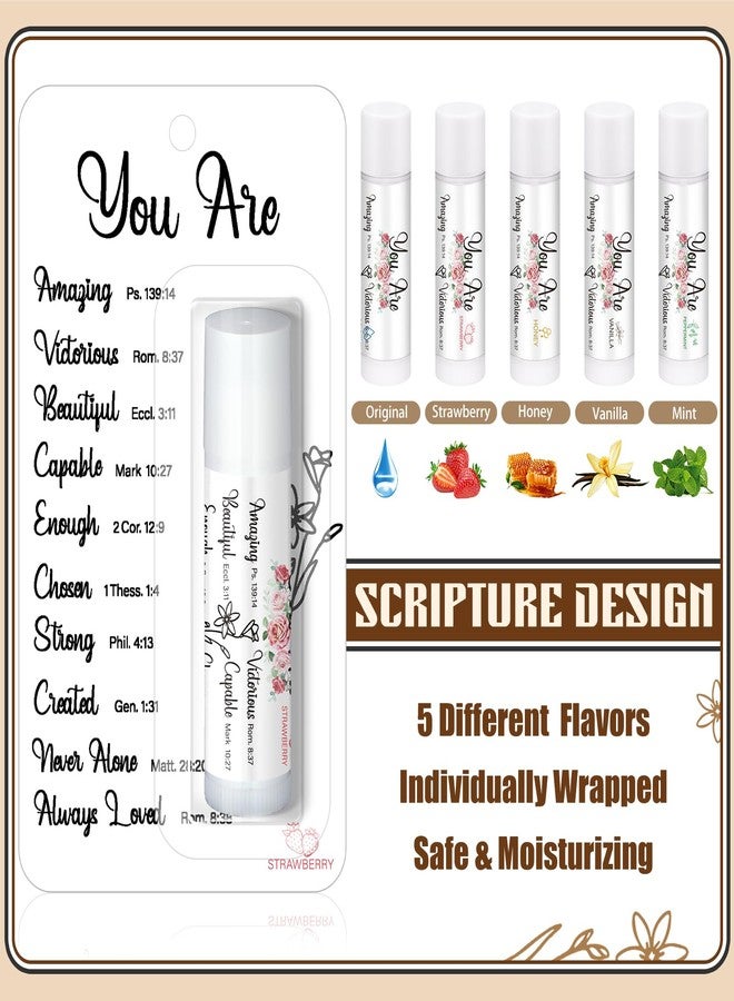 Sacubee 50 Pack Christian Gifts Bulk for Women Men Religious Lip Balms Bulk Church Party Favors Christmas Party Gifts Stocking Stuffers Bible Verse Study Supplies for Employee Staff Coworker - Image 3
