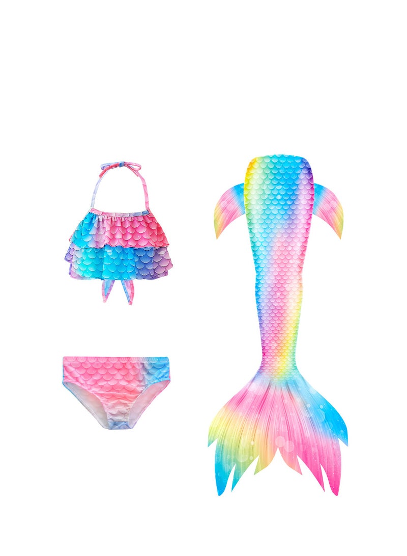 3-Piece Mermaid Bathing Swimsuit Set - Image 1