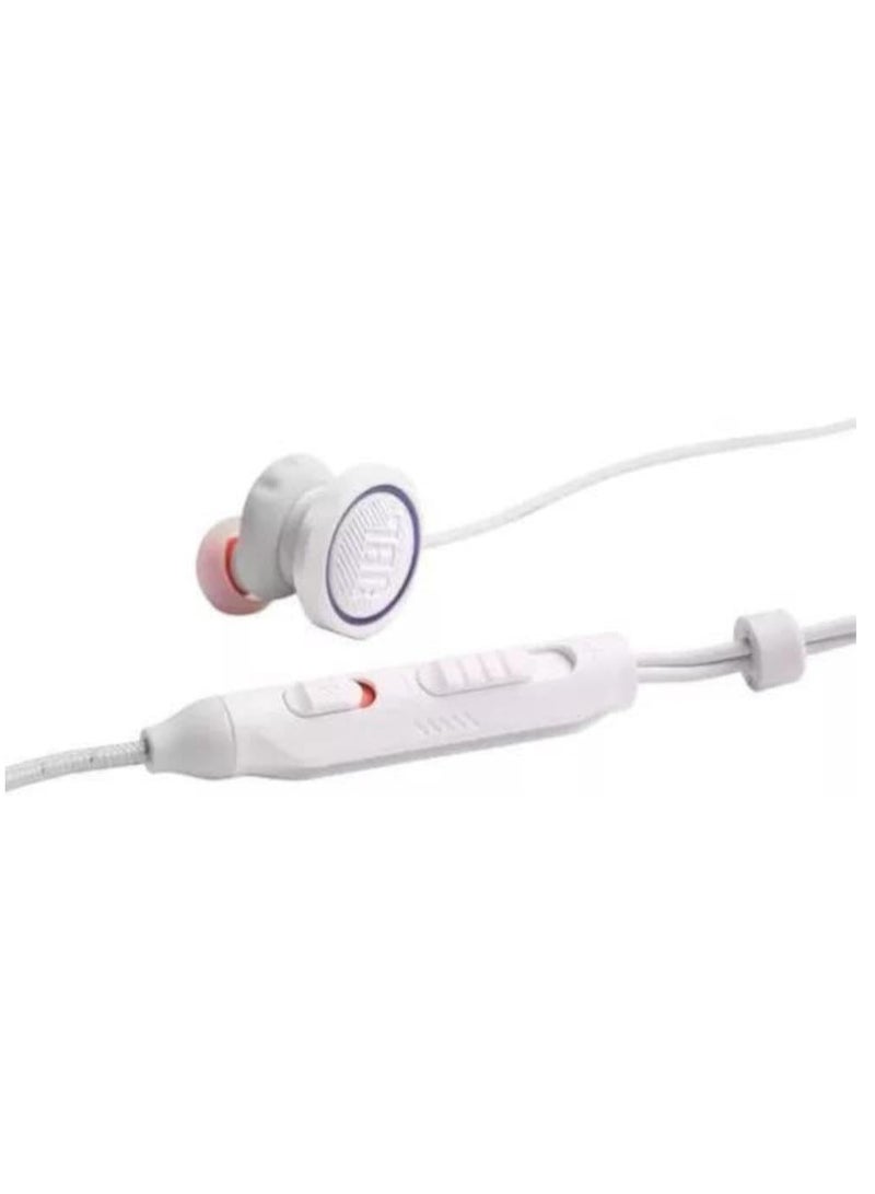 JBL Quantum 50 Wired In-Ear Headset With Mic - White