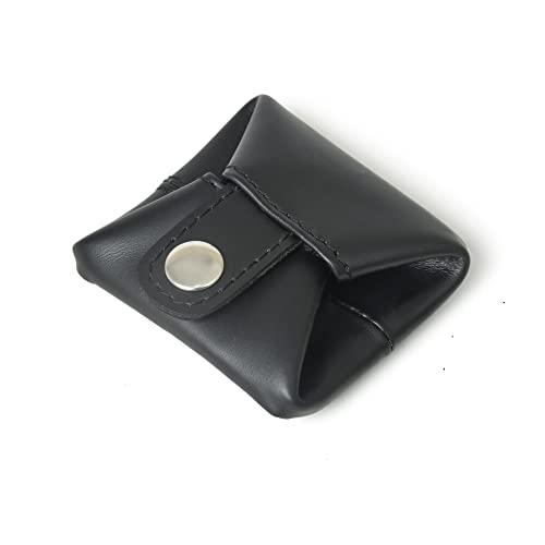 Jajmo Legacy Leather Coin Pouch Change Holder Mini Pocket Wallet for Coins Men Women (Black, Pack of 1) - Image 1