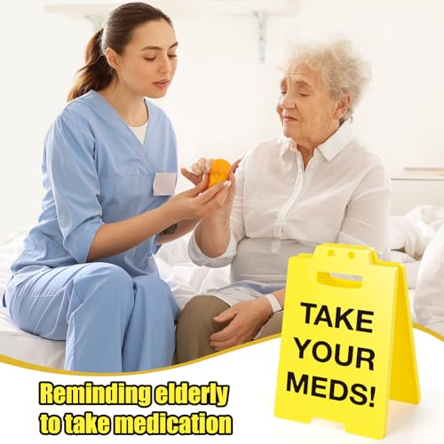 MBL Pill Medicine Medication Reminder - Take Your Meds Sign, Dont Forget Take Your Med Caution Desk Sign White Elephant Stocking Stuffers Christmas Xmas Holiday for Office Desktop Home Bedroom Kitchen - Image 5