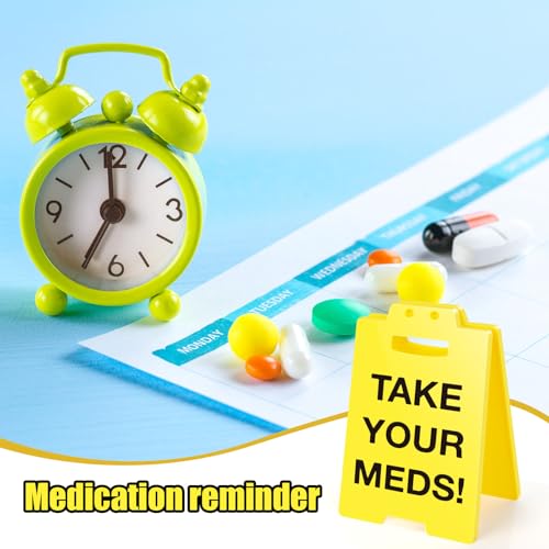 MBL Pill Medicine Medication Reminder - Take Your Meds Sign, Dont Forget Take Your Med Caution Desk Sign White Elephant Stocking Stuffers Christmas Xmas Holiday for Office Desktop Home Bedroom Kitchen - Image 3