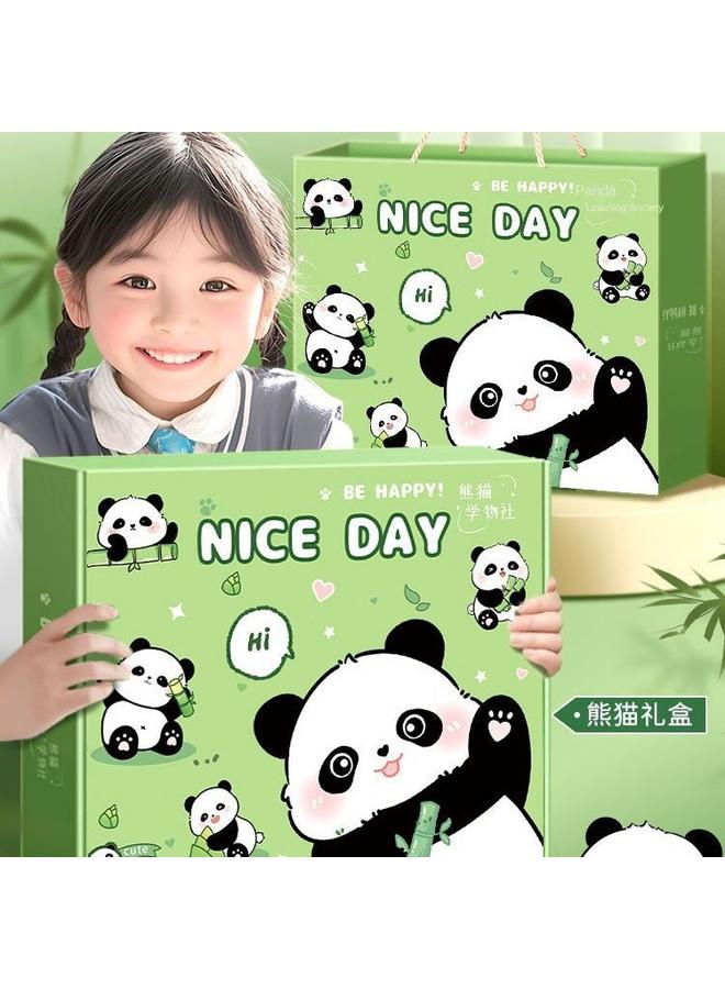 Bluejw Primary School Girls Girls Panda Birthday Gift Stationery Suit Gift Box School Supplies School Opening Gift Bag Hand Account  - Image 3