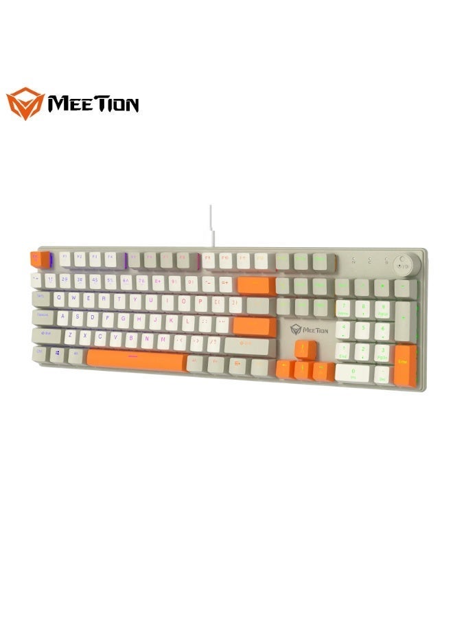 MEETION Rainbow Hot-Swappable Mechanical Keyboard MK009 Full Key Anti-Ghosting Hot-Swappable Switch Durable Metal Matte Panel Ergonomic Stepped key layout Double-shot & Wear-resistant Keykaps - Image 4