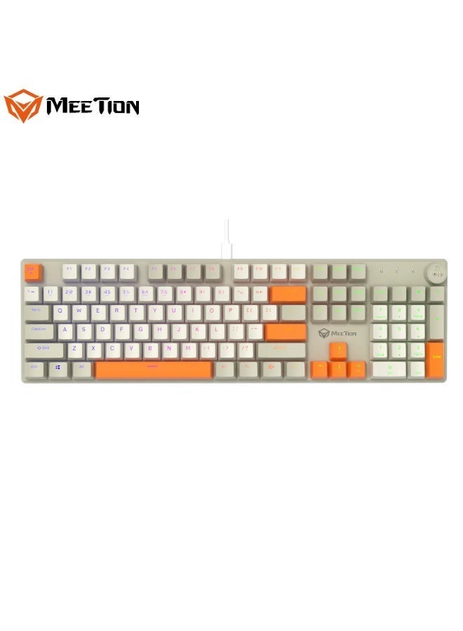 MEETION Rainbow Hot-Swappable Mechanical Keyboard MK009 Full Key Anti-Ghosting Hot-Swappable Switch Durable Metal Matte Panel Ergonomic Stepped key layout Double-shot & Wear-resistant Keykaps - Image 2