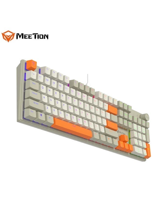 MEETION Rainbow Hot-Swappable Mechanical Keyboard MK009 Full Key Anti-Ghosting Hot-Swappable Switch Durable Metal Matte Panel Ergonomic Stepped key layout Double-shot & Wear-resistant Keykaps - Image 3
