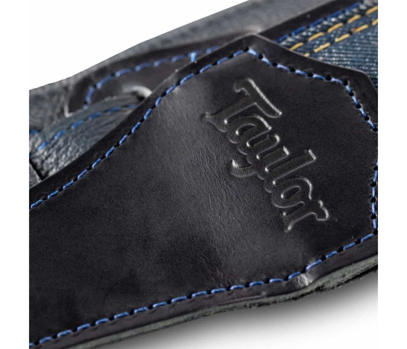 Taylor حزام جيتار تايلور من الدنيم الأزرق 2.5" - حافة بحرية - Image 3