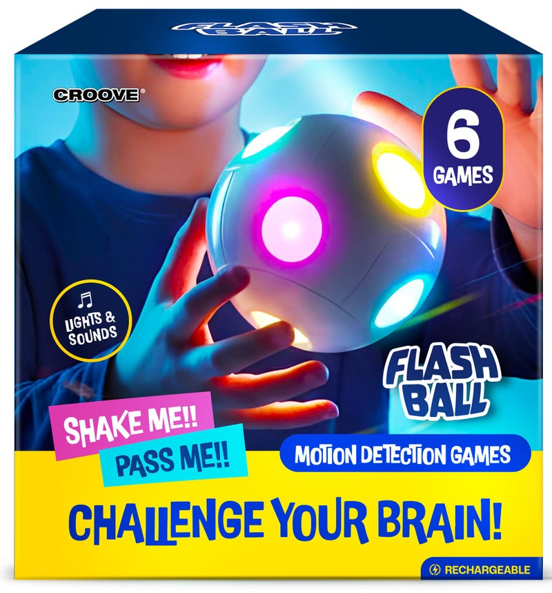 Croove Handheld LightUp Brain Memory Action Ball 6 Fun FastPaced Games for Kids Rechargeable Boys Toys Age 810 Coolest Electronic Memory Game for Ages 7 8 9 10 11 12 13 Easter Gifts for Kids - Image 3