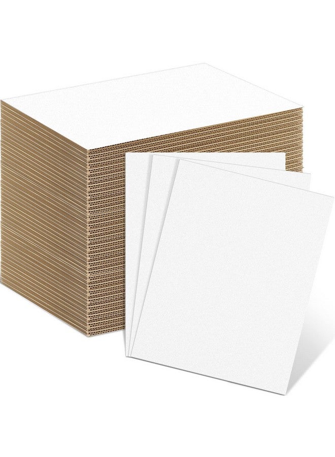 Henoyso 110 Pack Corrugated Cardboard Sheets Flat Cardboard Sheets Packaging Inserts Flat Square Inserts Flat Cardboard Squares Separators For Shipping Packing Mailing Crafts (White11 X 8.5 Inch) - Image 1