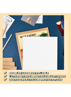 Henoyso 110 Pack Corrugated Cardboard Sheets Flat Cardboard Sheets Packaging Inserts Flat Square Inserts Flat Cardboard Squares Separators For Shipping Packing Mailing Crafts (White11 X 8.5 Inch)  - Image 4