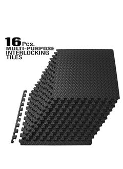 Sky Land Puzzle Exercise Mat | Interlocking EVA Foam Gym Flooring Mat for Home Gym & Fitness Equipment | Durable Non-Slip Foam Mat Pack of 16 | 12"x12"x1/2" Protective Floor Mat – EM-9360  - Image 4