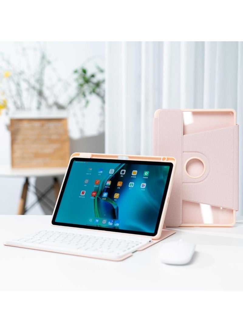 Arabic and English Keyboard Compatible with Xiaomi Mi Pad 6 / Pro 11 Inch 2023 Rotation Stand Leather Case Pen Slot Mouse - Image 1