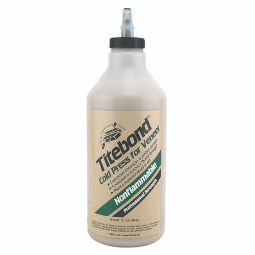 Titebond Cold Press Veneer Glue, Bonds Veneers to Flat Surfaces, Excellent Strength, Translucent Glue Line, Prevents Bleed Through, 32 oz. 5175 - Image 1