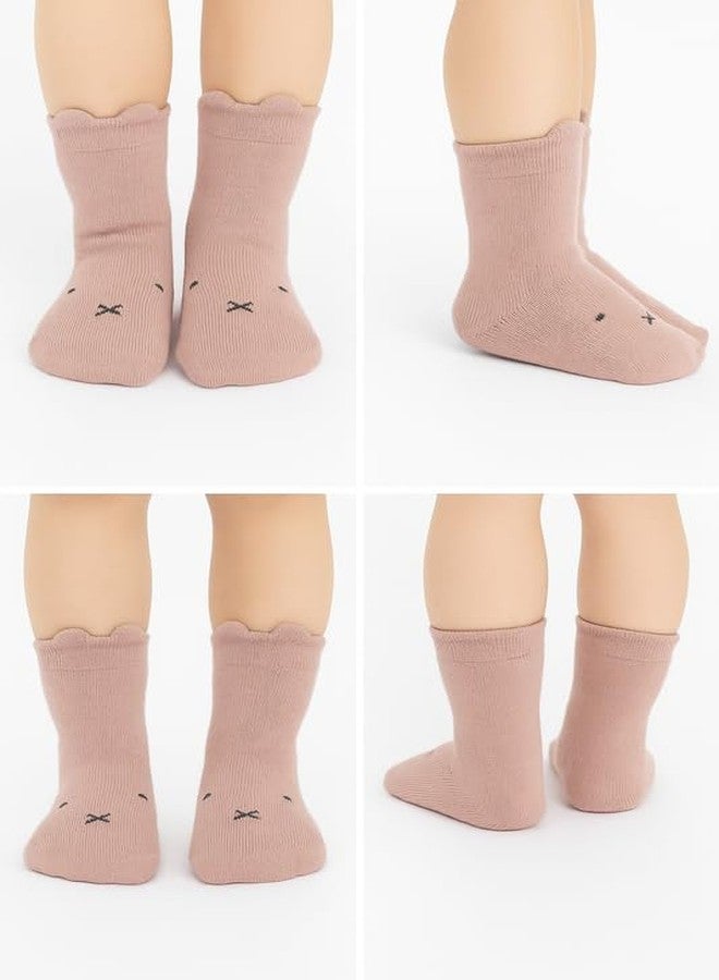 KETKAR Baby Non-Slip Cotton Socks | Toddler Anti-Skid Ankle & Crew Socks with Grips for Boys & Girls | Soft & Breathable | Pack of 4 Pairs,1-2 Years - Image 3