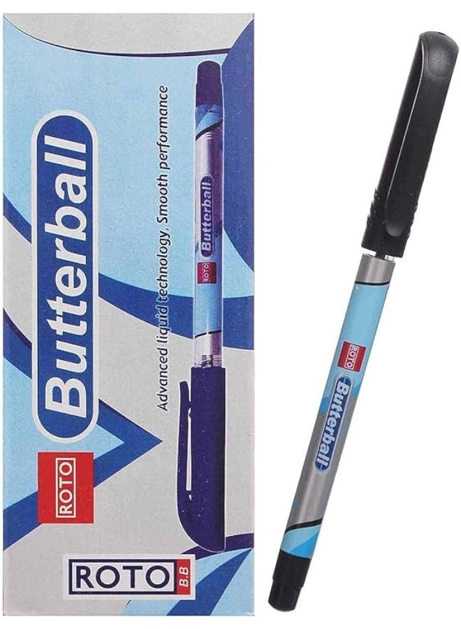 roto 2 packs of butterball ballpoint , 0.7 mm Black & blue ech of 12 p - Image 2