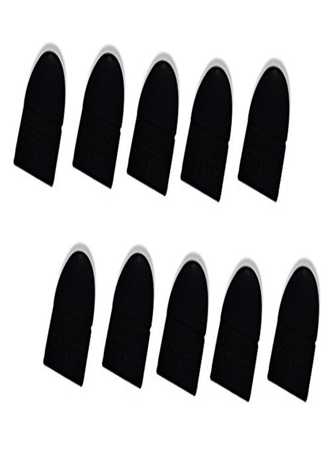 mollensiuer 10Pcs Set Reusable Silicone Nail Soakers Uv Gel Nail Polish Remover Wrap Caps Nail Art Kits (Black) - Image 1