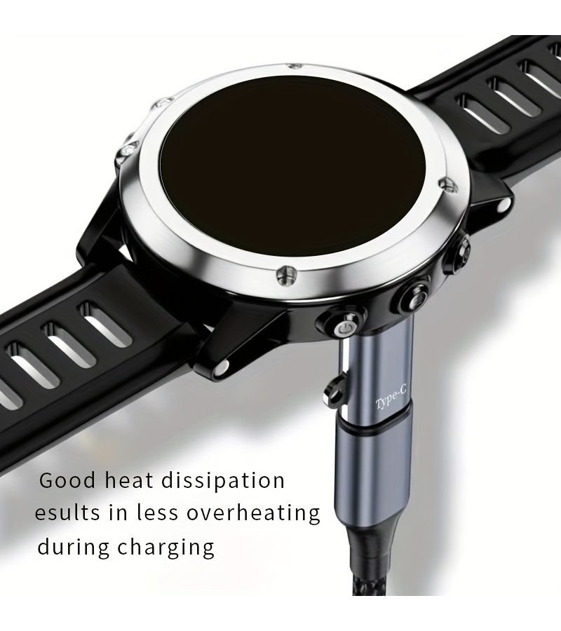 2PCS Metal USB-C Smartwatch Charging Adapter For Fenix 8 7 6 Forerunner 955 965 - Image 3
