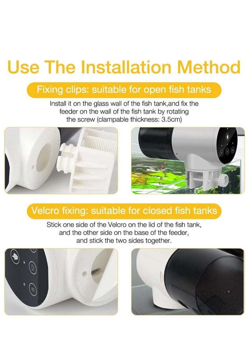 Generic - Automatic Fish Feeder for Aquarium, Auto Fish Food Dispenser, Rechargeable for Fish Tank Vacation Fish Feeder Timer - Image 1